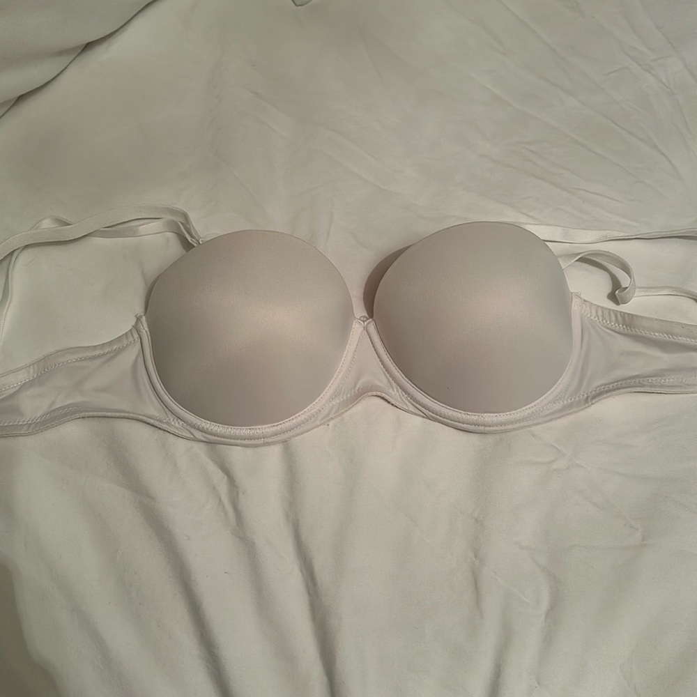 Victoria’s Secret pink strapless bra